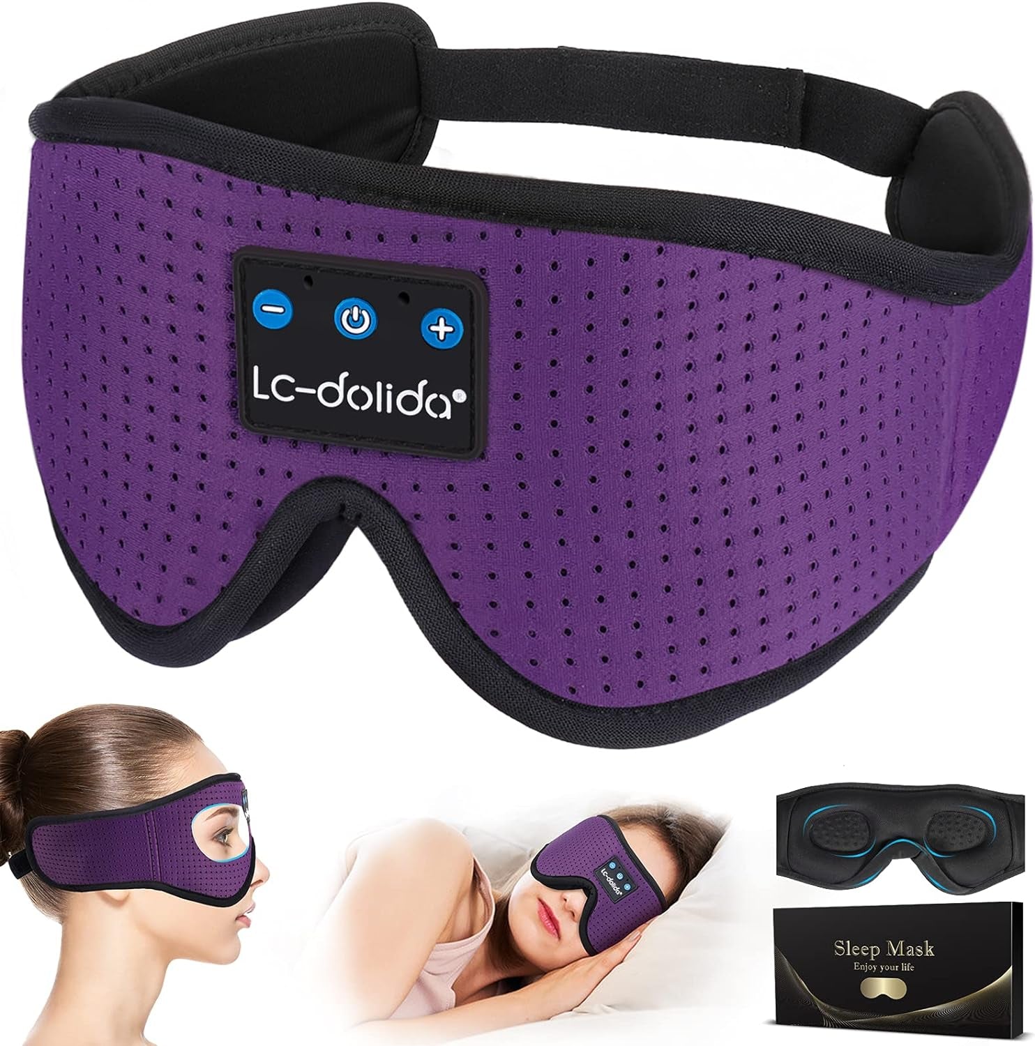 Sleep Mask w/ Bluetooth Headphones
