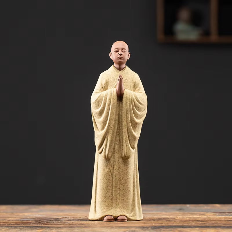 Zen Monk Buddha Ceramics Statue