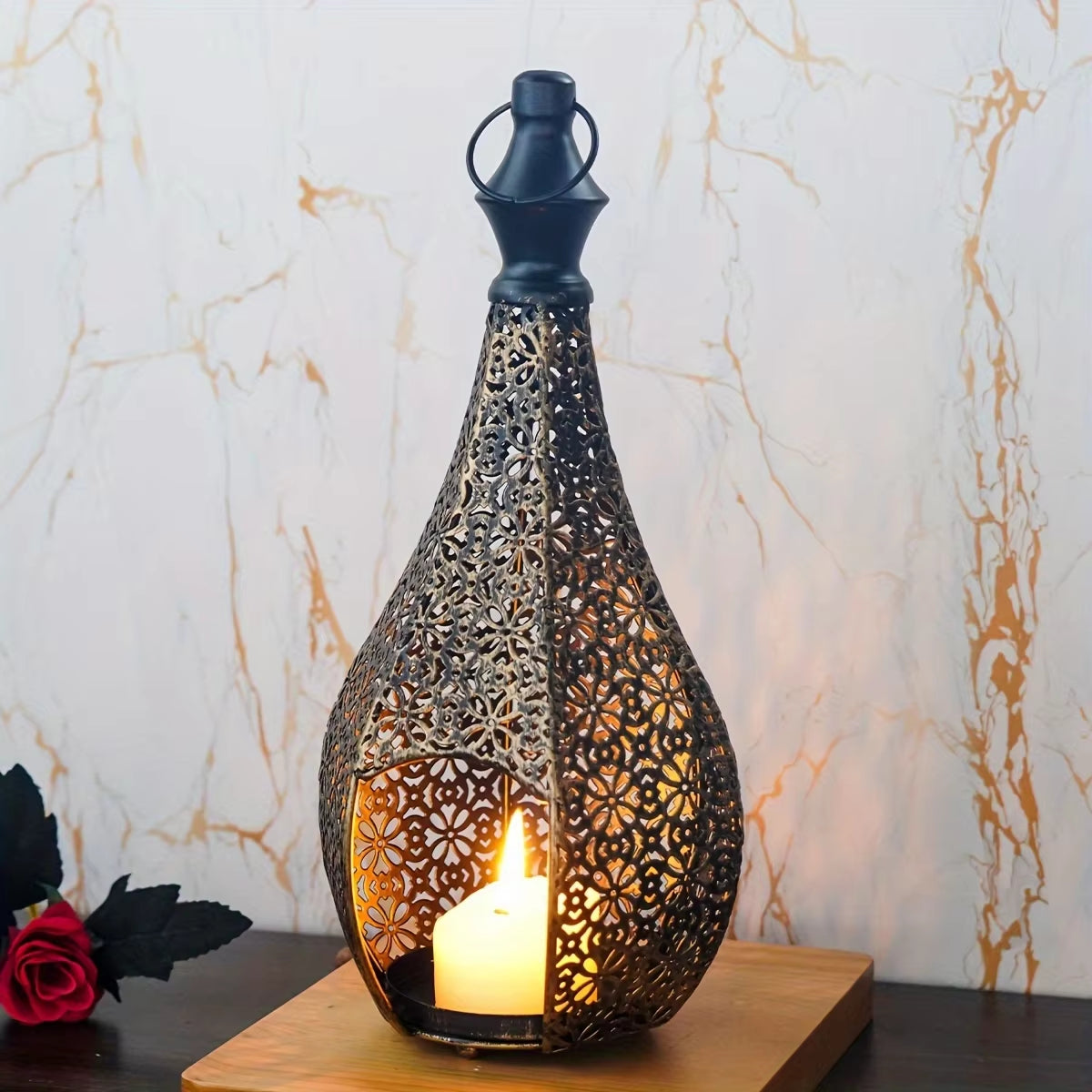 Metal Lantern Candle Holder