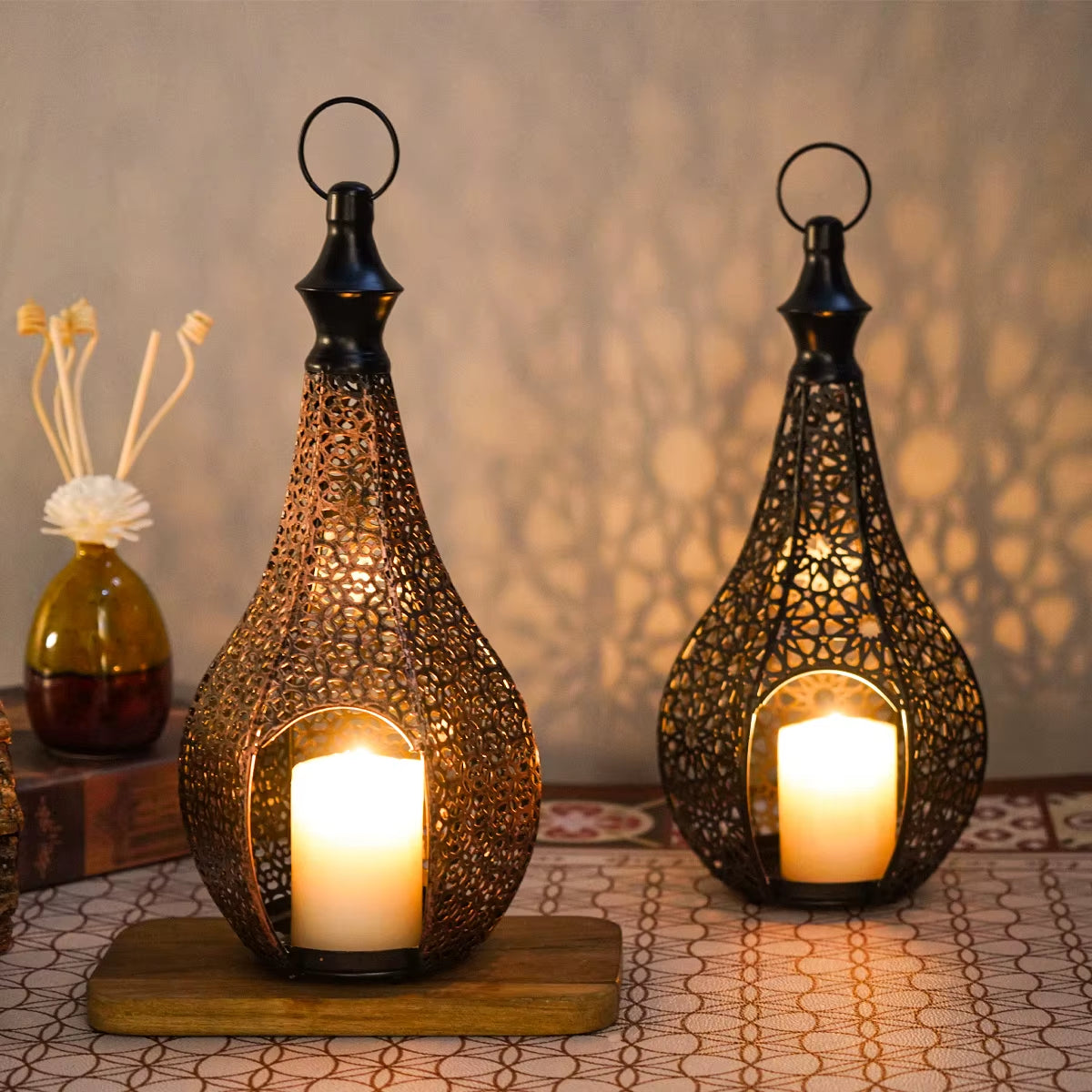 Metal Lantern Candle Holder