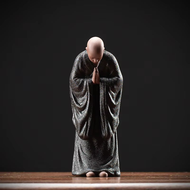 Zen Monk Buddha Ceramics Statue