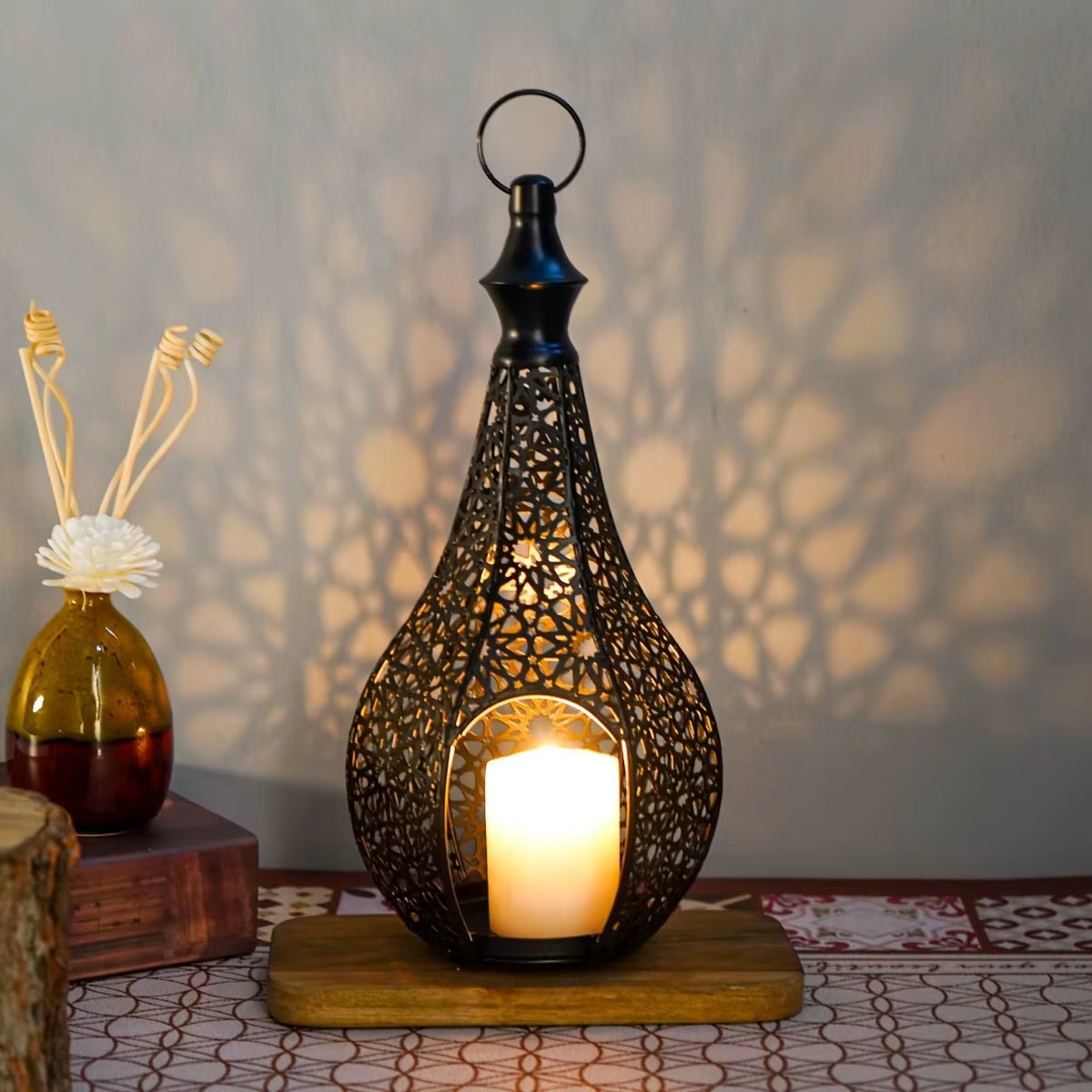 Metal Lantern Candle Holder