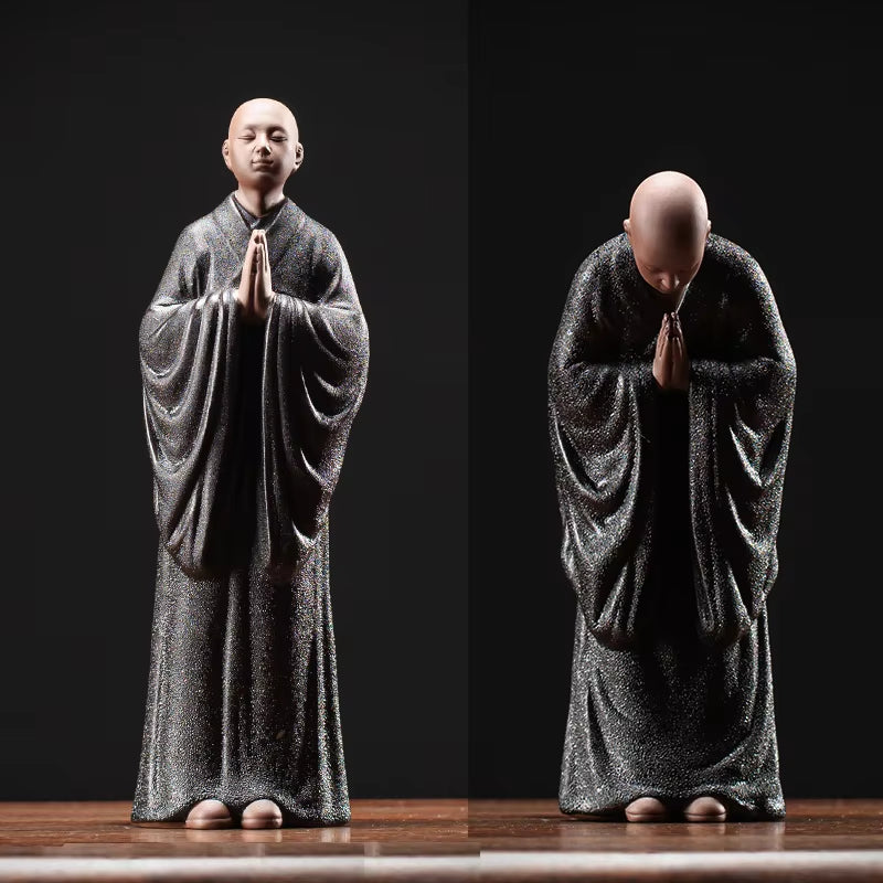 Zen Monk Buddha Ceramics Statue