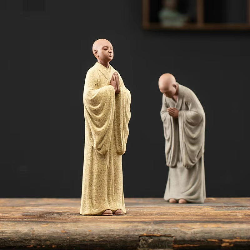 Zen Monk Buddha Ceramics Statue