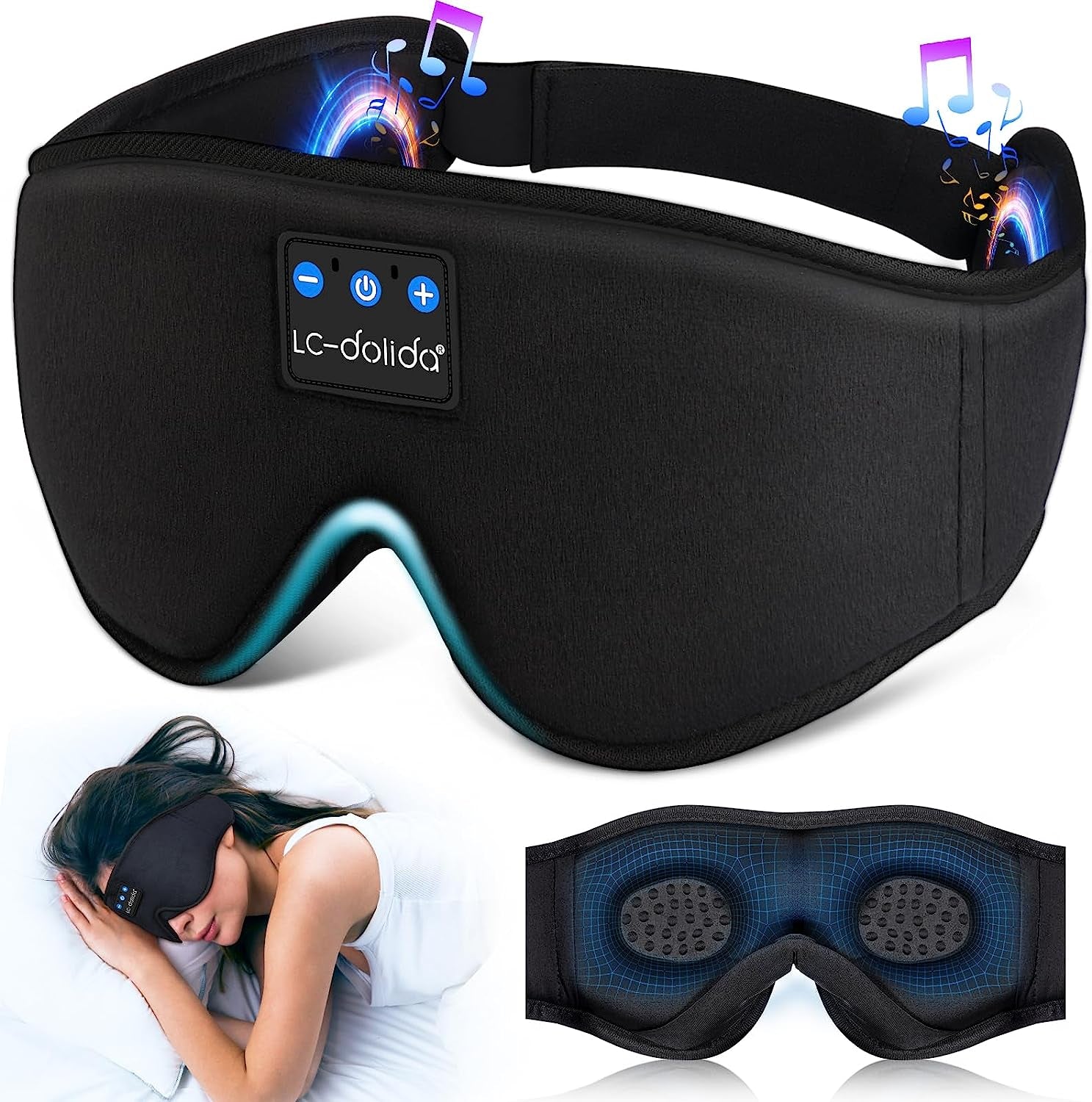 Sleep Mask w/ Bluetooth Headphones