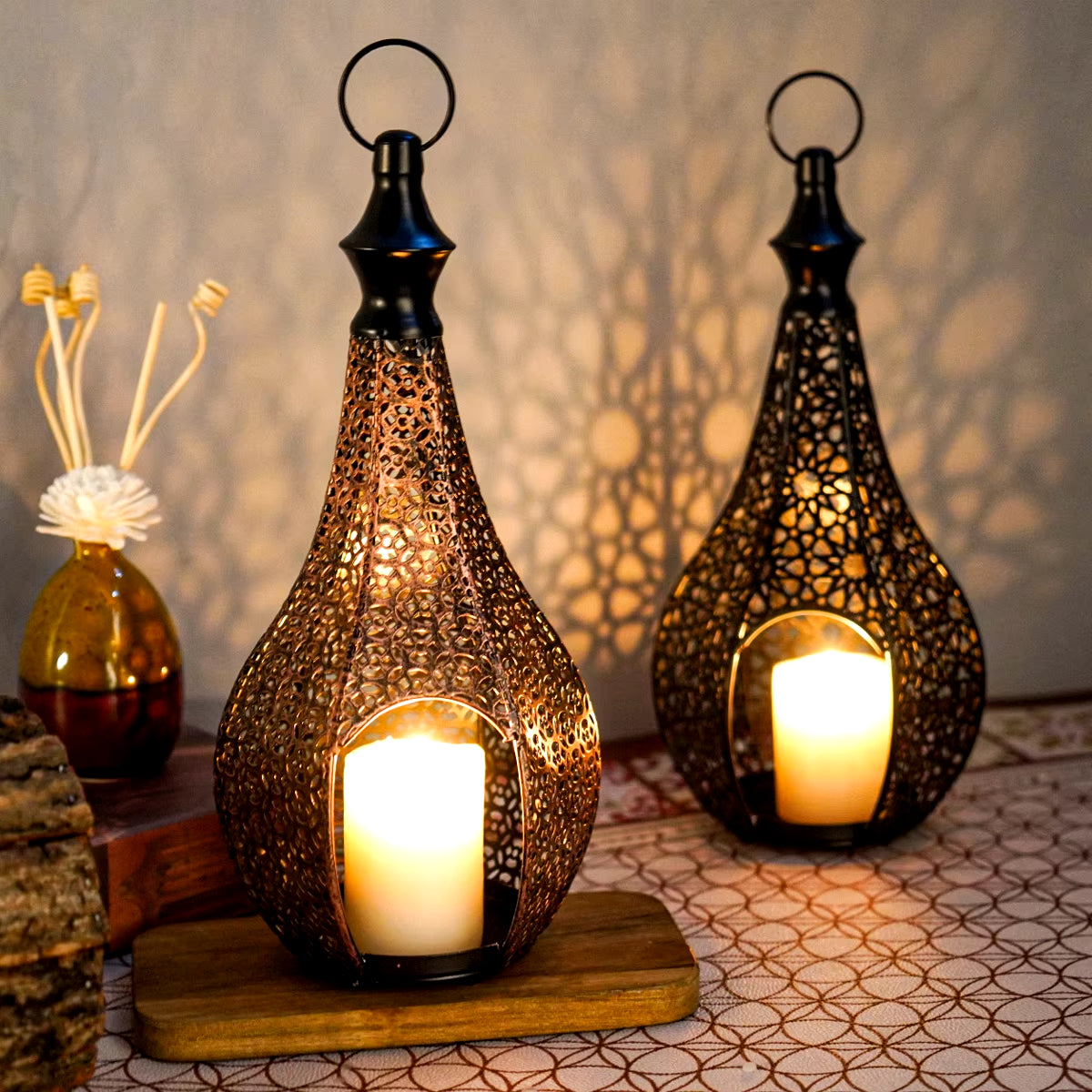 Metal Lantern Candle Holder