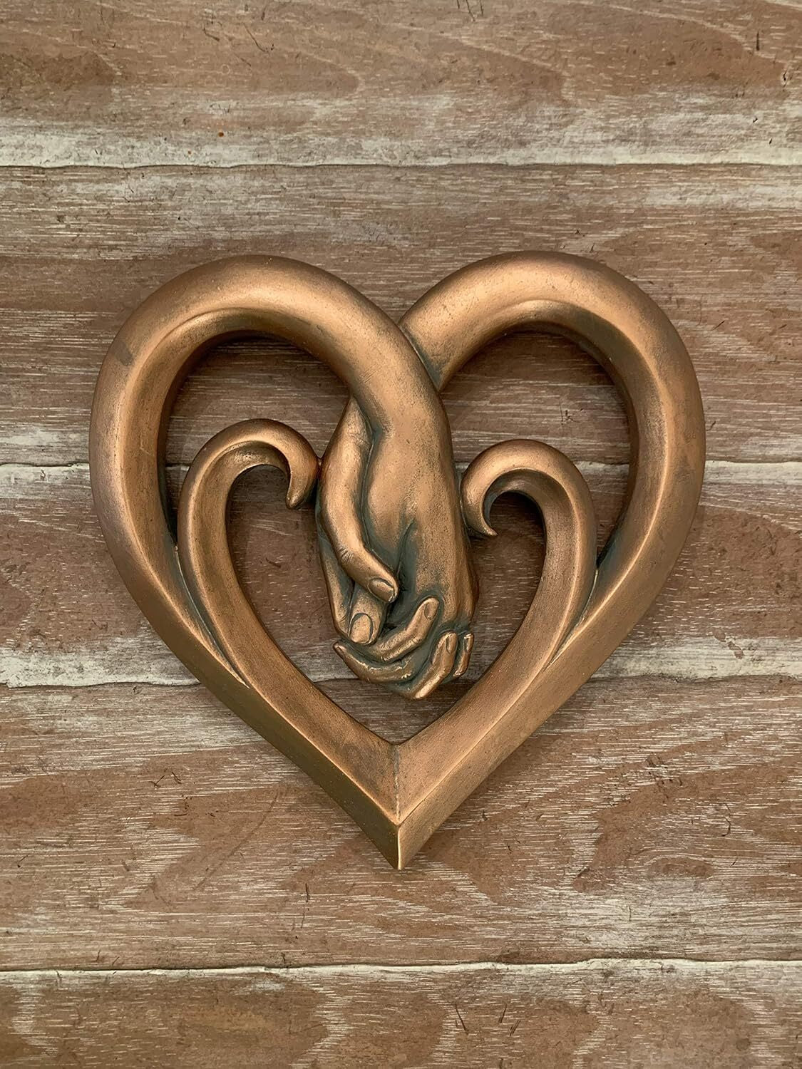 Heart Holding Hands Wall Sculpture