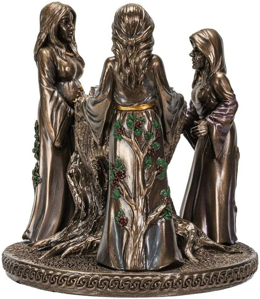 Triple Goddess Candle Holder Figurine