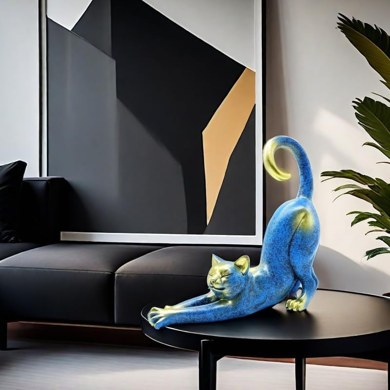 Cat Stretching Statue