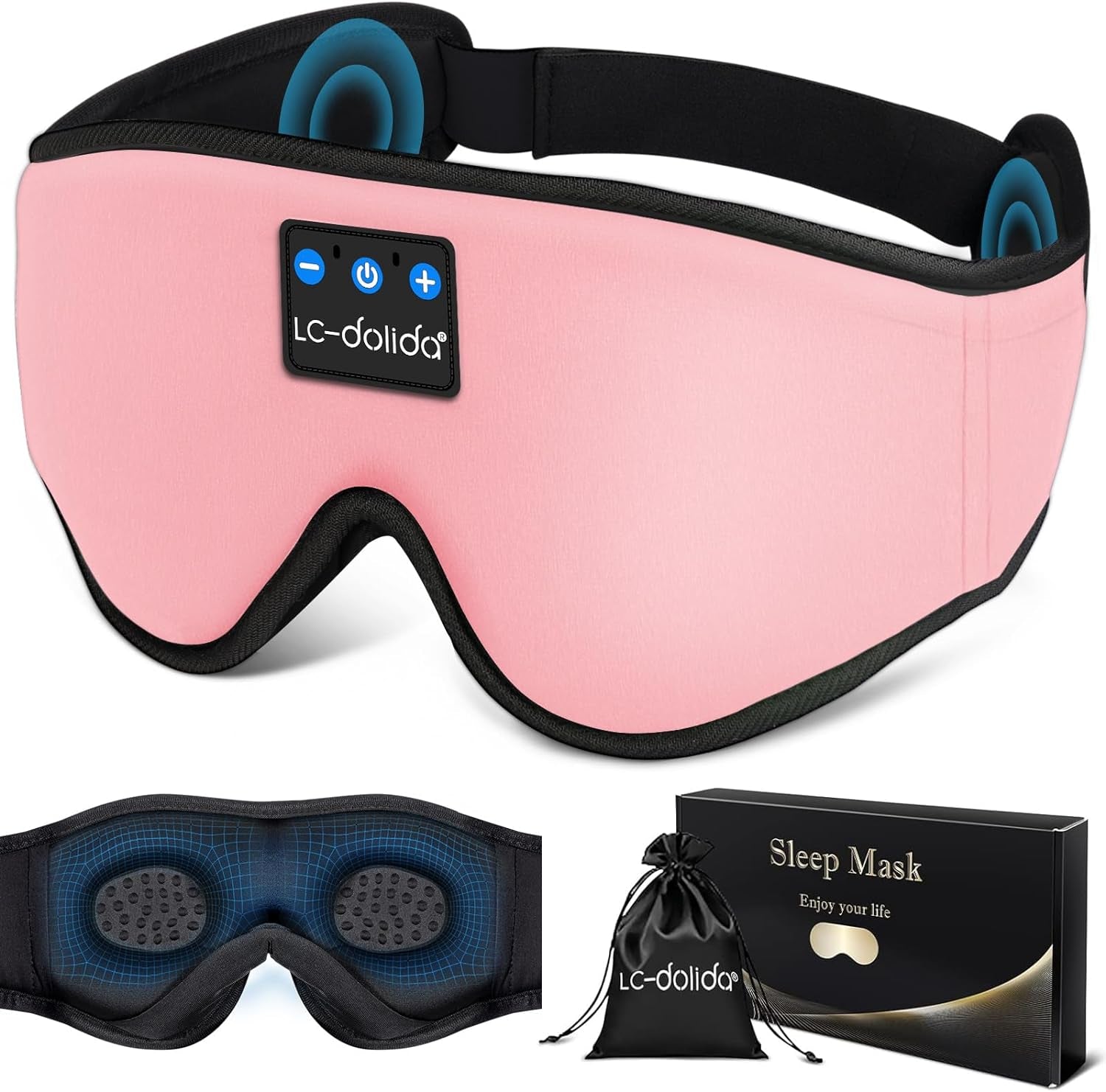 Sleep Mask w/ Bluetooth Headphones