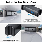 Foldable Car Back Seat Tray Table – Laptop Desk & Vehicle Headrest Bracket Workstation with Cup Holder & Magnetic Phone Mount – Portable Passenger Dining, Writing & Working Car Desk