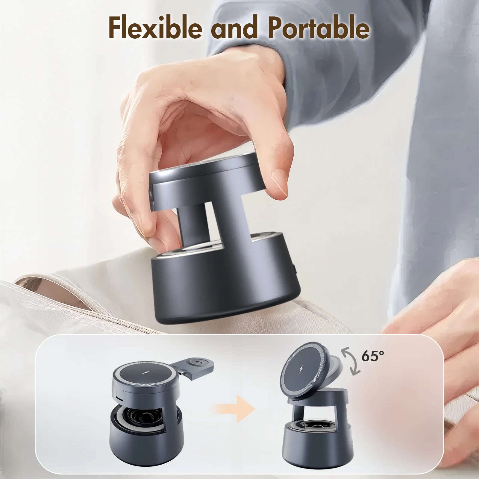 5-in-1 Wireless Charging Station with MagSafe & Mushroom Light