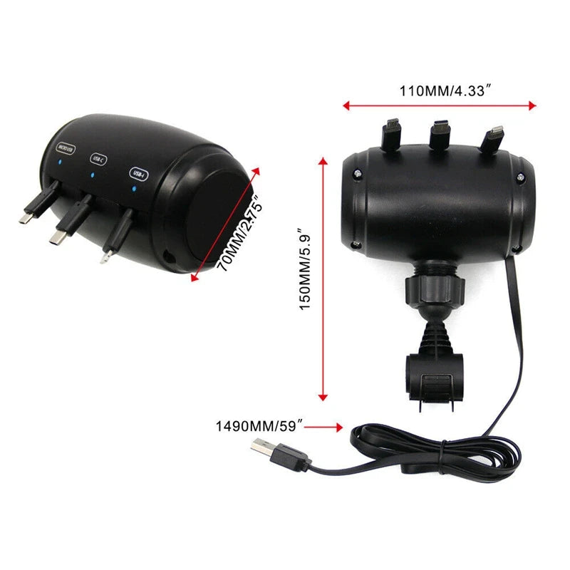 Retractable Car Backseat Charging Station