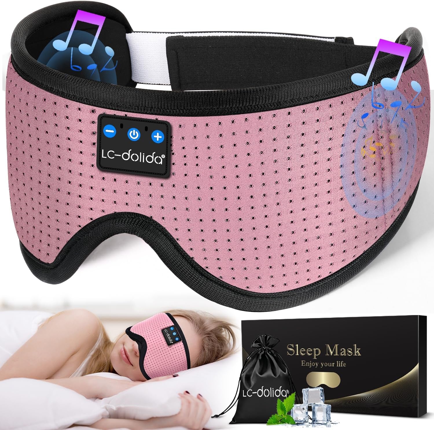 Sleep Mask w/ Bluetooth Headphones