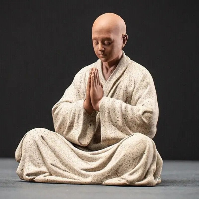 Chinese Porcelain Ceramic Monk Statue