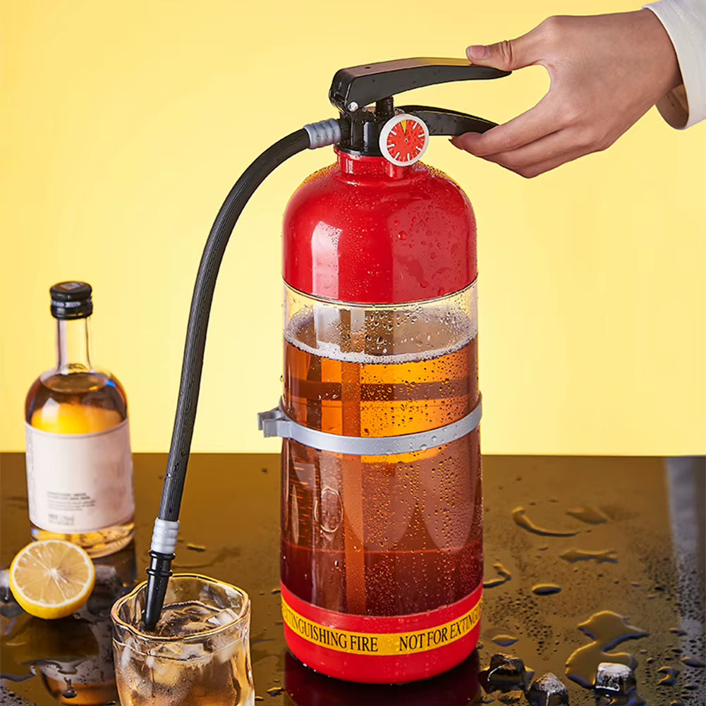 3L Fire Extinguisher Wine & Drink Dispenser – Large Capacity Portable Beer Container & Liquor Dispenser Machine – Novelty Beverage Pump for Bar, Party, Game Night & Gifting