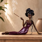 Woman Incense Holder, African Inspired Decor, Stick Incense Burner