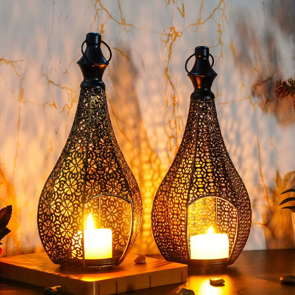 Metal Lantern Candle Holder