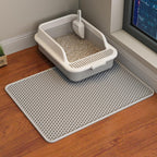 Double Layer Cat Litter Mat – Waterproof Honeycomb Anti-Tracking Litter Box Mat