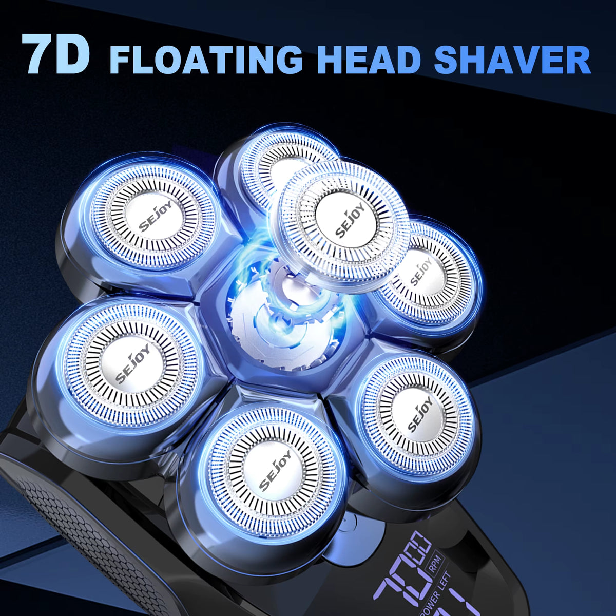 6-in-1  7D Head Shaver Set – Waterproof Electric Razor & Complete Men’s Grooming Kit