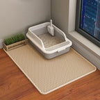 Double Layer Cat Litter Mat – Waterproof Honeycomb Anti-Tracking Litter Box Mat