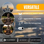 Buddha Outdoor Solar Figurine Decor Light