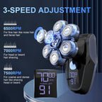 6-in-1  7D Head Shaver Set – Waterproof Electric Razor & Complete Men’s Grooming Kit