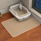 Double Layer Cat Litter Mat – Waterproof Honeycomb Anti-Tracking Litter Box Mat