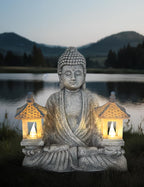 Buddha Outdoor Solar Figurine Decor Light