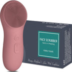 Silicone Face Scrubber – Electric Facial Cleansing Brush with 6 Speed Vibration Technology – Rechargeable & Waterproof Exfoliating Face Massager for Deep Cleansing & Glowing Skin (Men & Women)