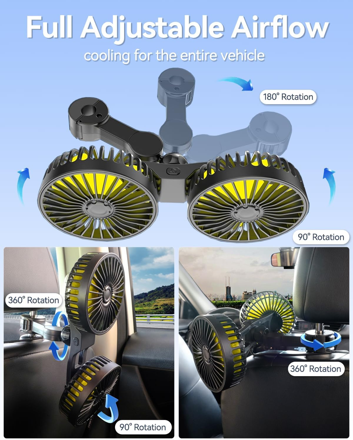 Backseat Car Fan 