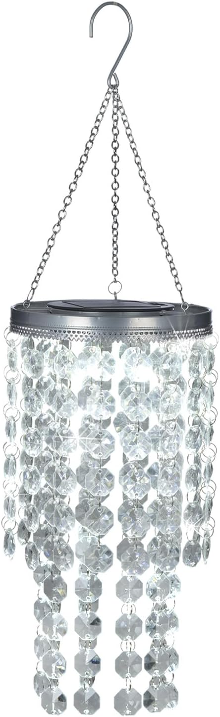 2-Tier Solar Beaded Chandelier
