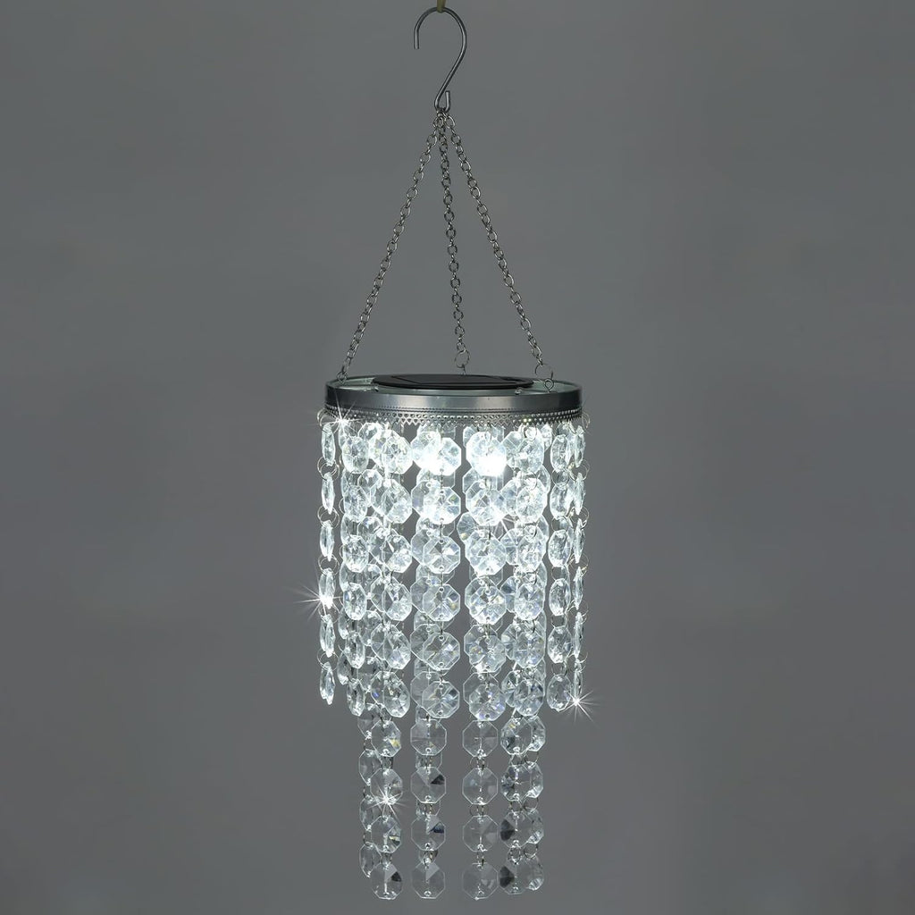 2-Tier Solar Beaded Chandelier