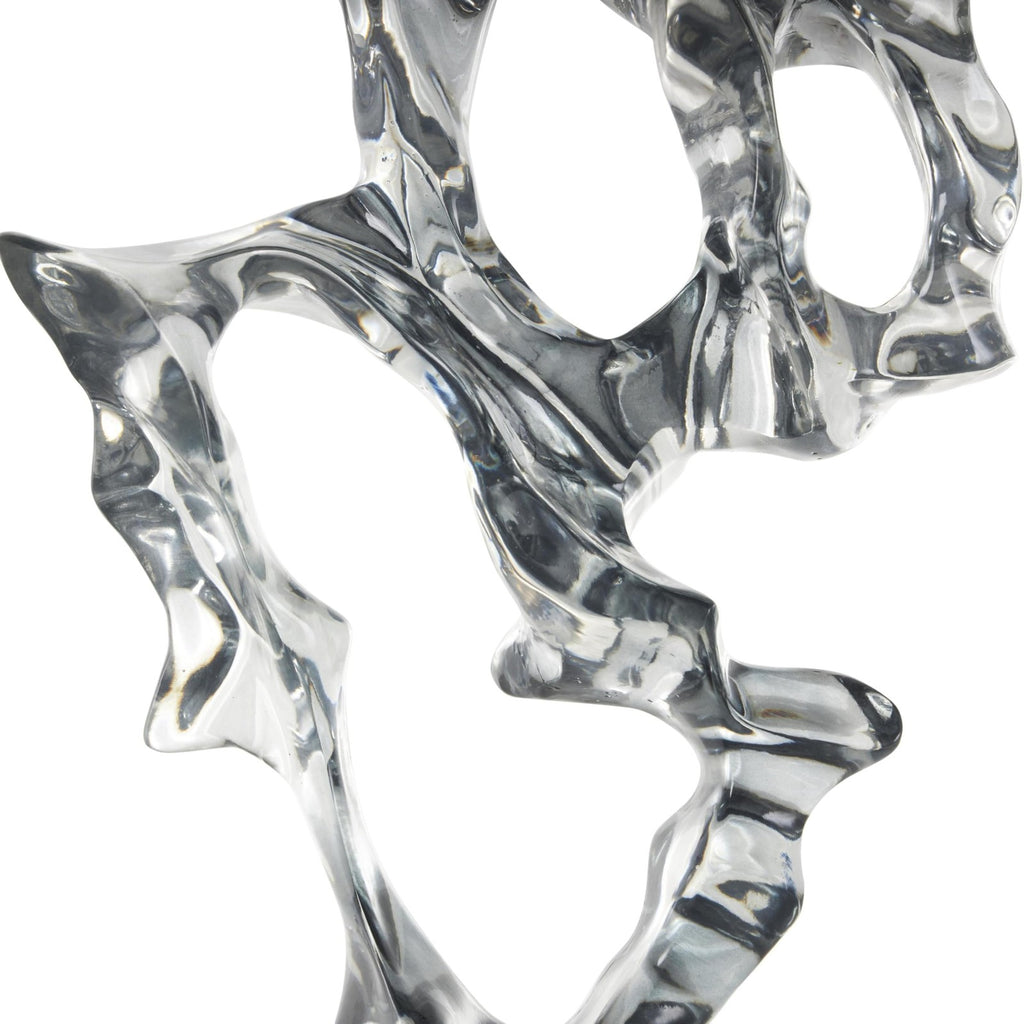 Abstract Asymmetrical Glass Sculpture