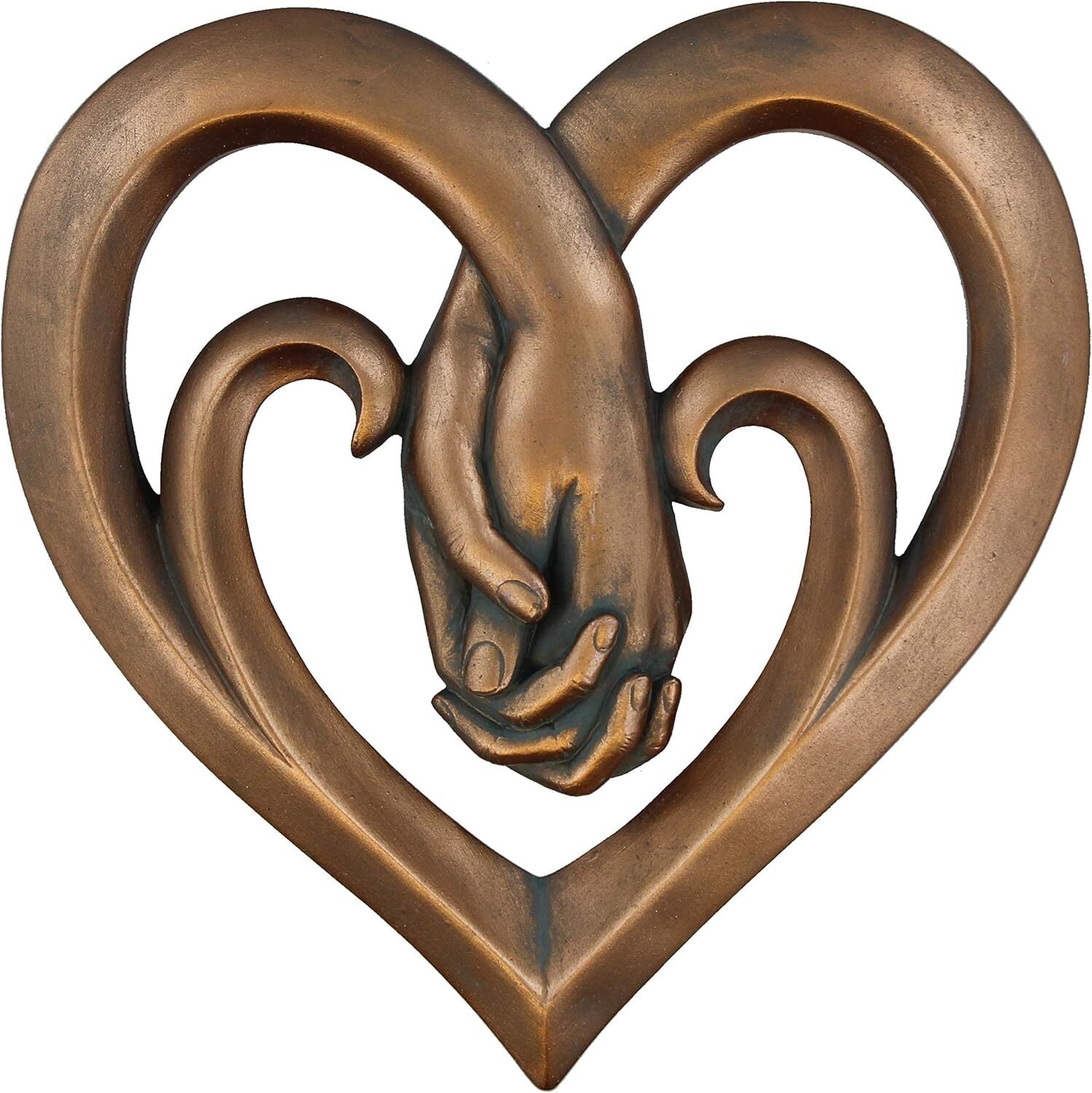 Heart Holding Hands Wall Sculpture