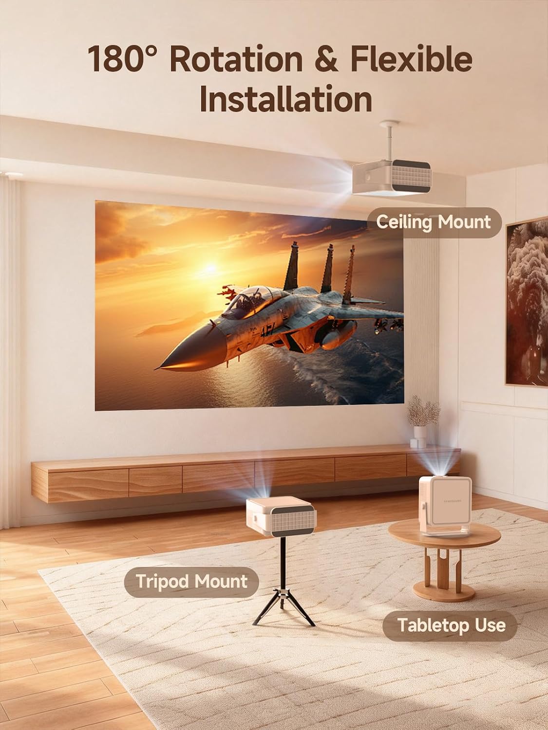 Magcubic HY450Max Smart Mini Projector – Native 1080P with Auto Focus, 180° Rotation & WiFi 6