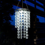 2-Tier Solar Beaded Chandelier
