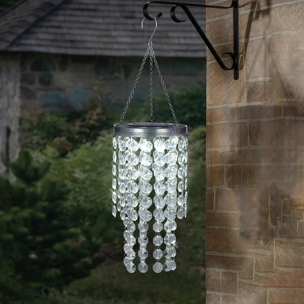2-Tier Solar Beaded Chandelier