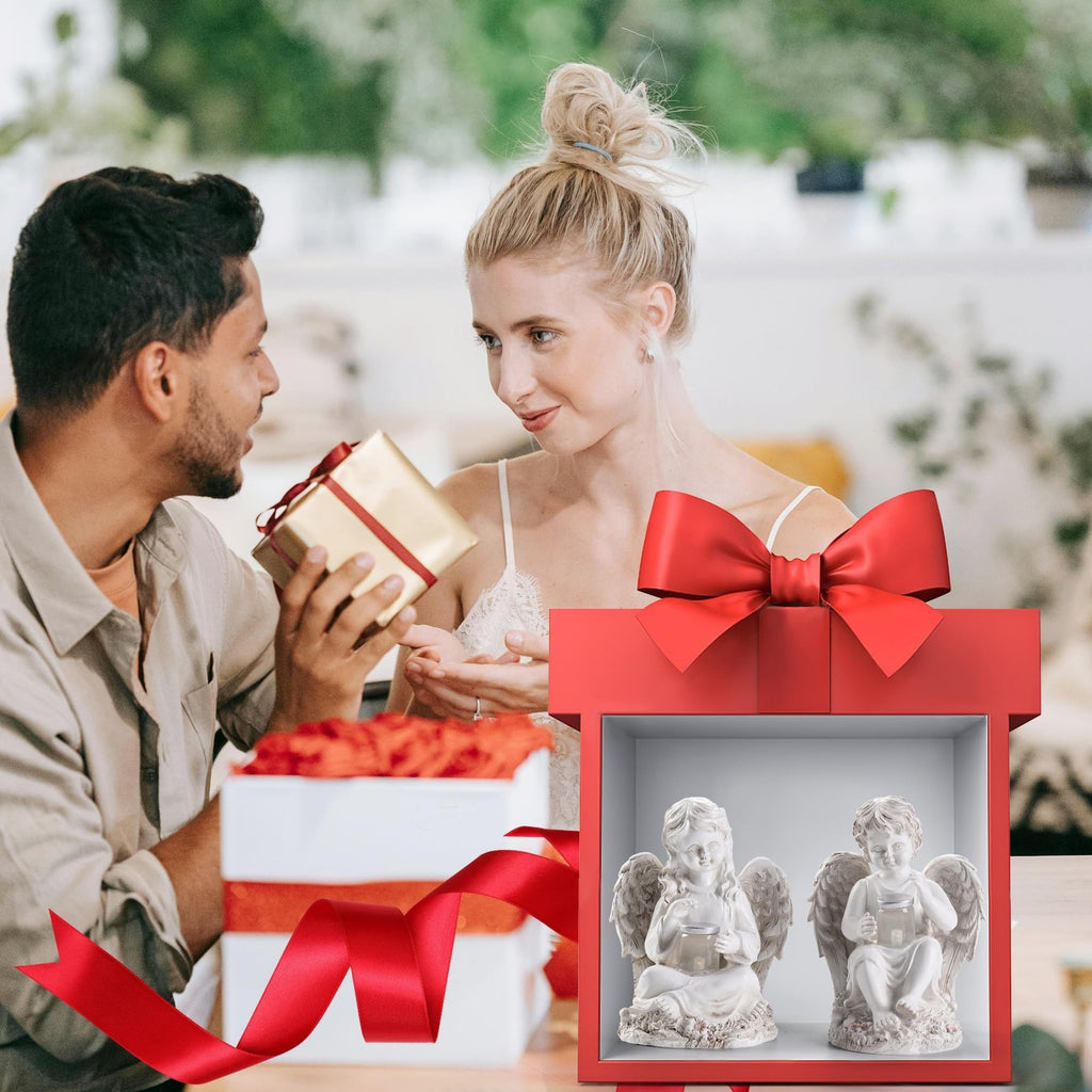 Outdoor Angel Statue Garden Decor, 2 Pack