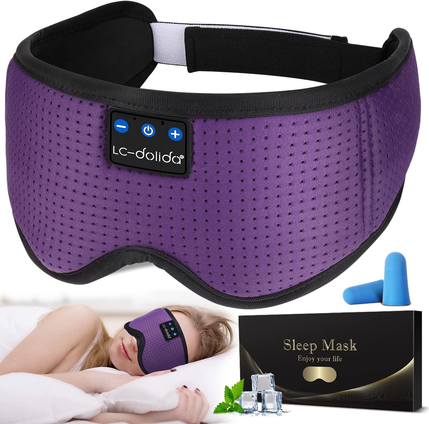 Sleep Mask w/ Bluetooth Headphones
