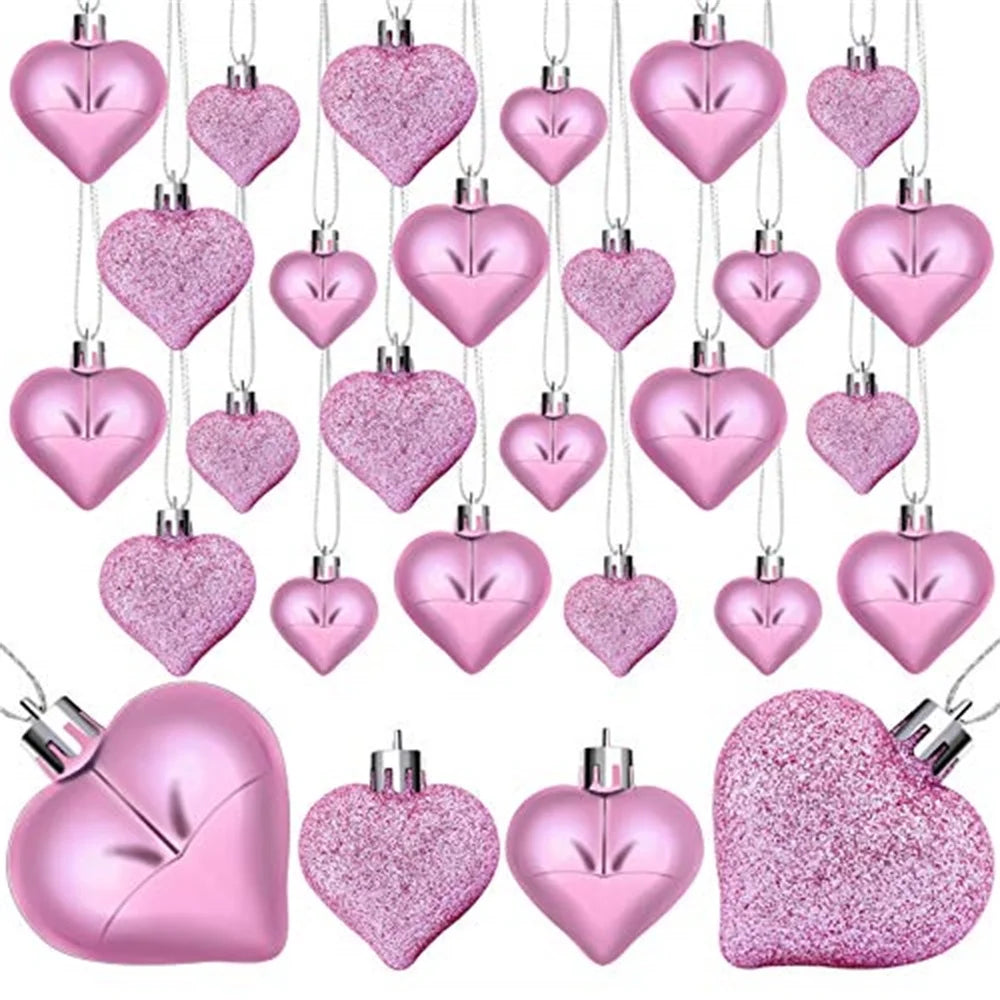 Valentine's Day Heart-Shaped Ornaments