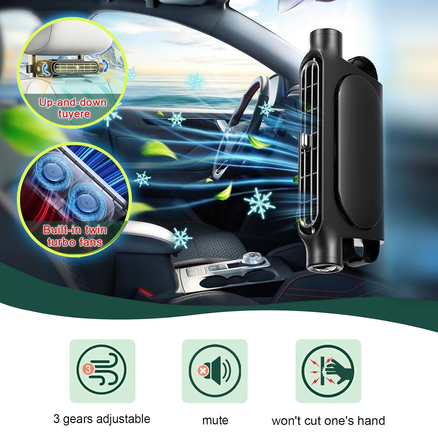 Portable Car Seat Fan