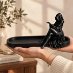 Gothic Witch Ash Catcher & Incense Burner – Spiritual Altar Accessory - Dark Academia & Halloween Decor for Incense Sticks, Meditation & Ritual Space