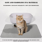 Double Layer Cat Litter Mat – Waterproof Honeycomb Anti-Tracking Litter Box Mat