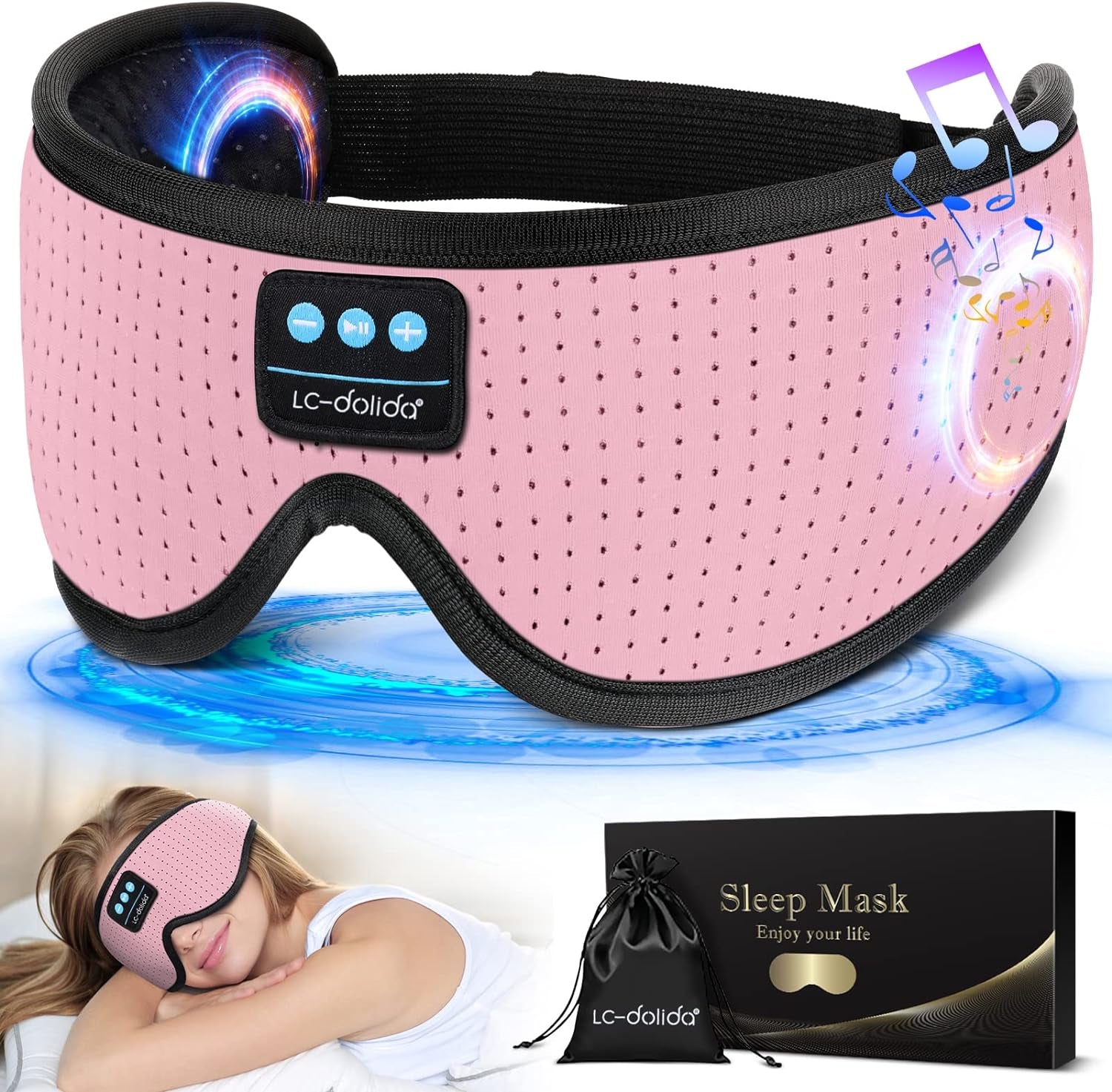 Sleep Mask w/ Bluetooth Headphones