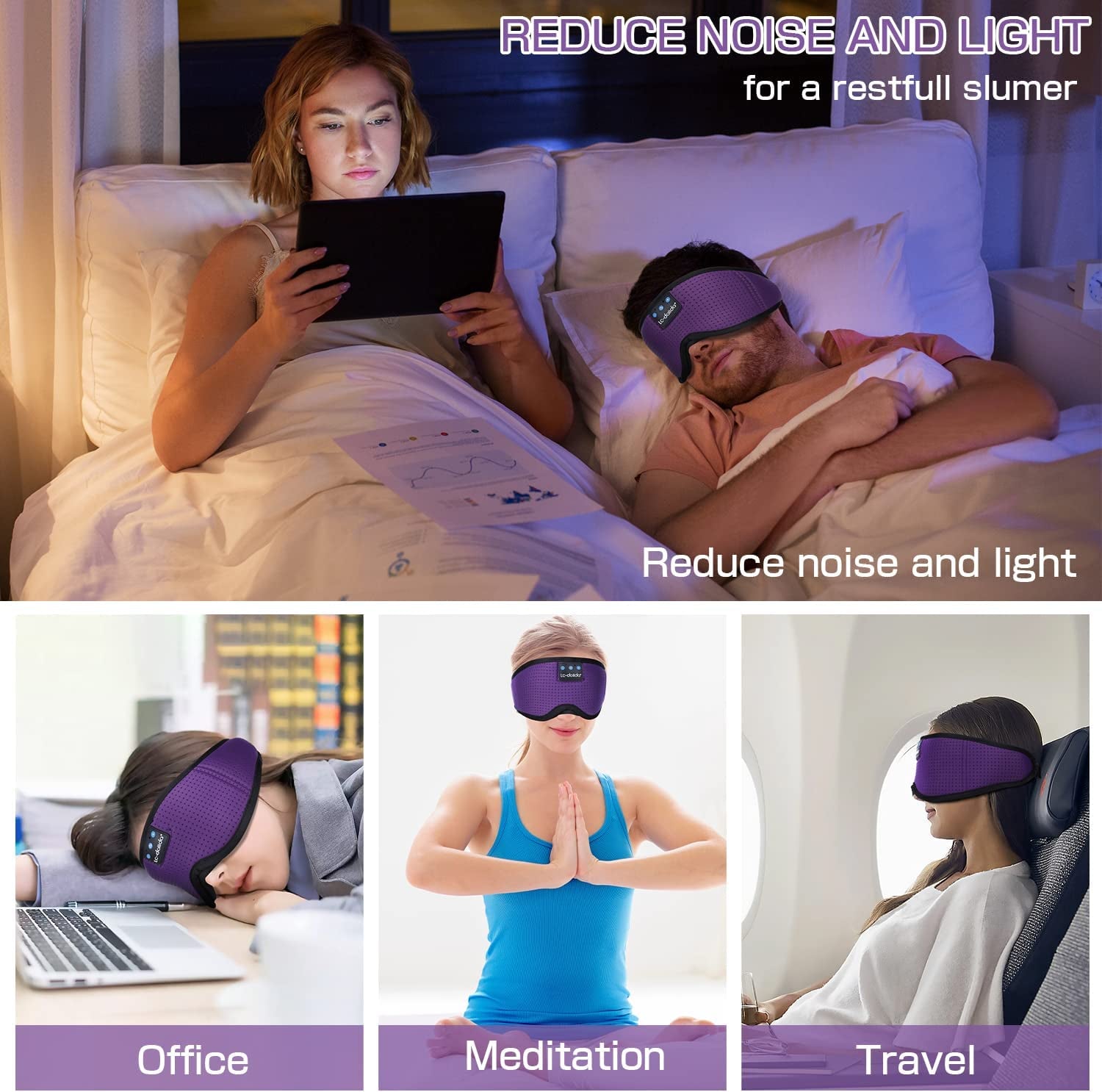 Sleep Mask w/ Bluetooth Headphones