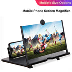 Mobile Phone Screen Magnifier – 12-16 Inches 3D HD Amplifier Projector for Movies, Gaming & Videos – Foldable Pull-Out Phone Stand Enlarger Compatible with iPhone & Android