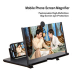 Mobile Phone Screen Magnifier – 12-16 Inches 3D HD Amplifier Projector for Movies, Gaming & Videos – Foldable Pull-Out Phone Stand Enlarger Compatible with iPhone & Android