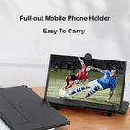 Mobile Phone Screen Magnifier – 12-16 Inches 3D HD Amplifier Projector for Movies, Gaming & Videos – Foldable Pull-Out Phone Stand Enlarger Compatible with iPhone & Android