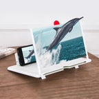 Mobile Phone Screen Magnifier – 12-16 Inches 3D HD Amplifier Projector for Movies, Gaming & Videos – Foldable Pull-Out Phone Stand Enlarger Compatible with iPhone & Android